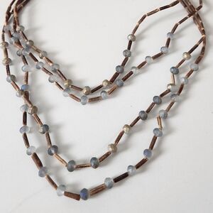 Multi-Layered Wood Beaded Necklace